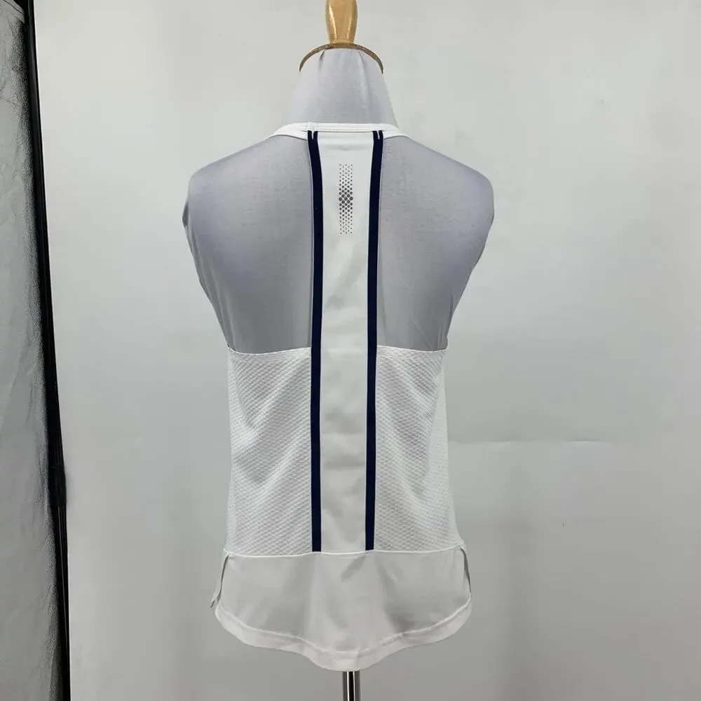 Athleta Tank Top Women XS Extra Small White Lightspeed Halter Racerback *READ